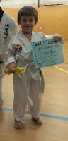Jakob when he first started Kids Taekwondo after his first exam