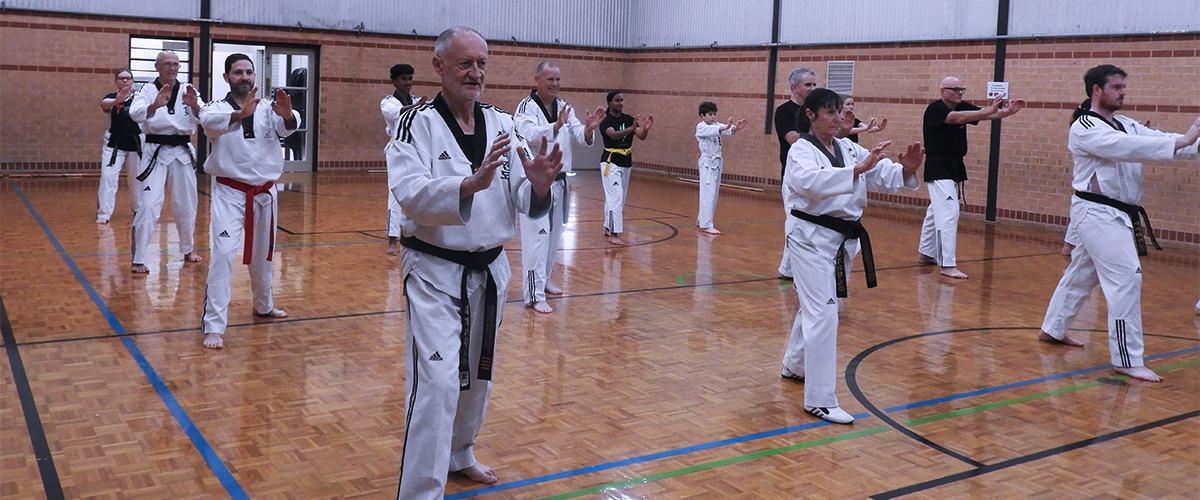 Multi-generational training at Hapkido SA - Teenagers, corporate professionals, and older adults training together sustainably
